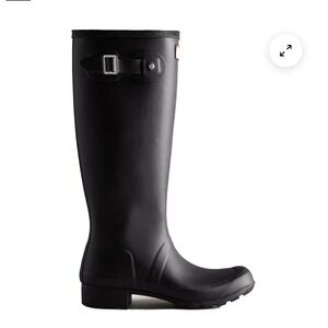 Black size 10, Hunter boots. Matte finish